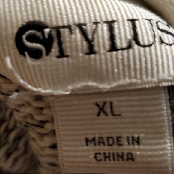 Stylus womens cardigan sweater size XL crochet knit open front - Picture 8 of 13